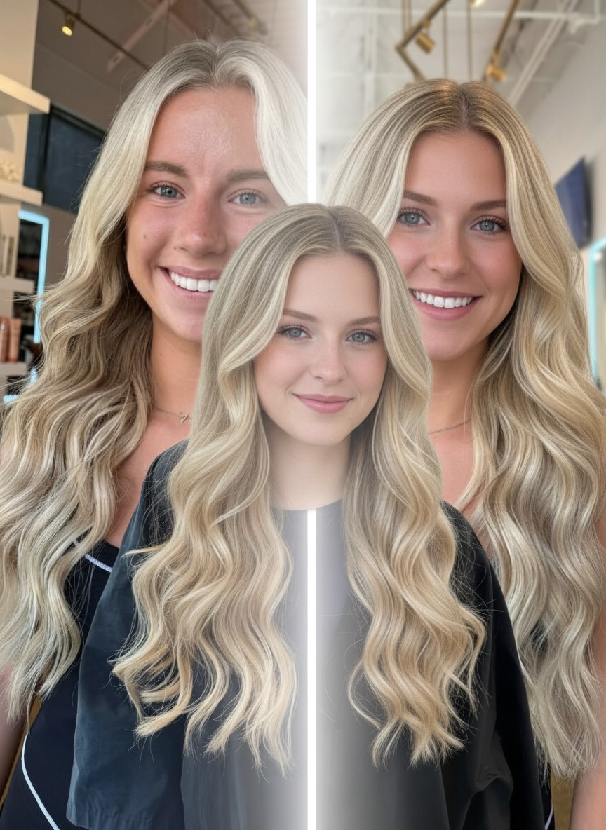 Fusion hair extensions showcase